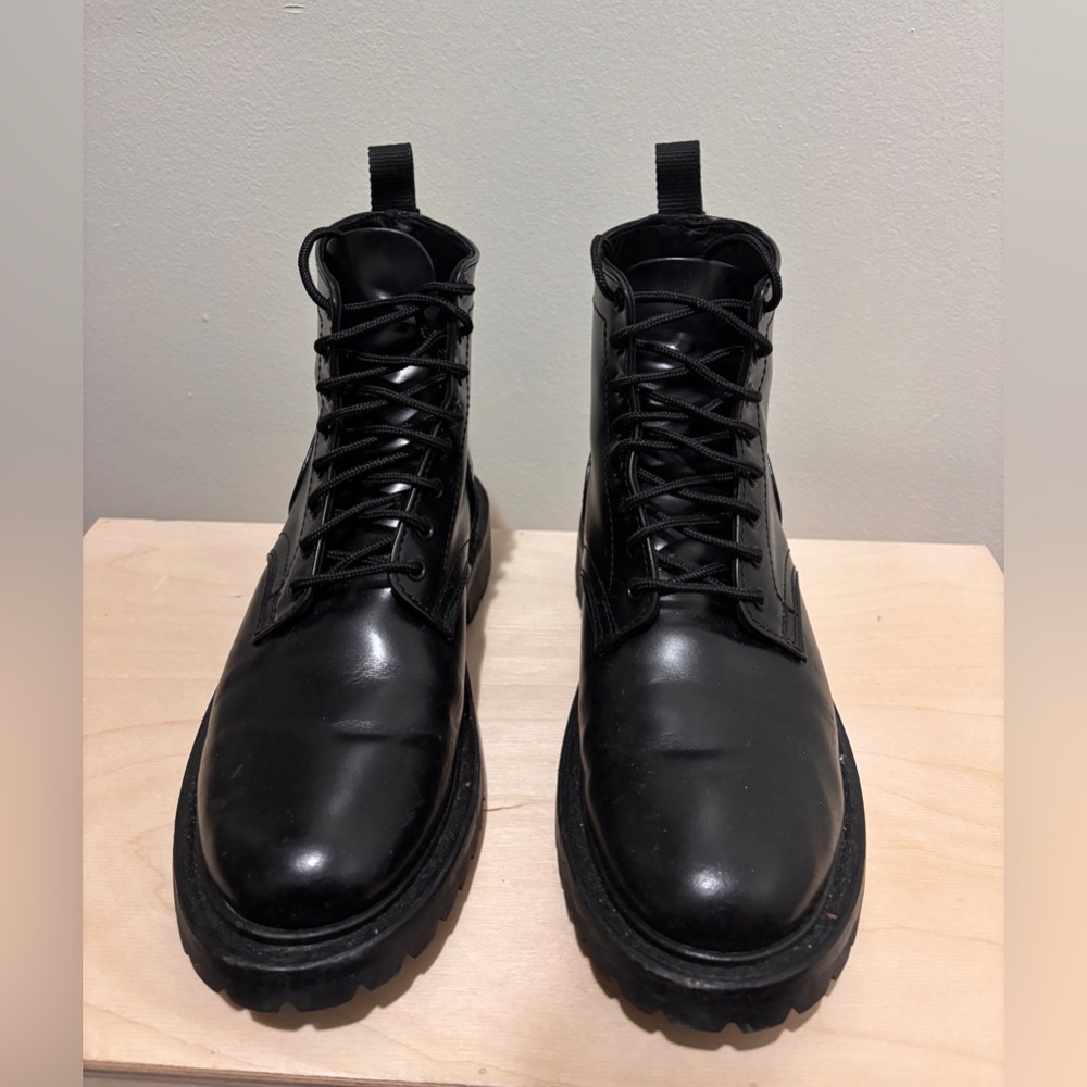 Thursday Black Men's Leather Hero Lace-Up Boots - Picture 5 of 7